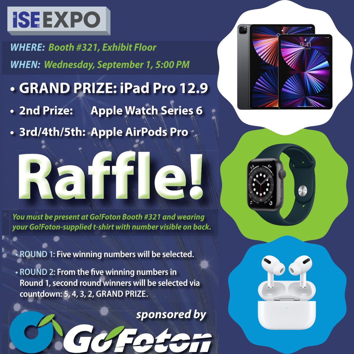 gofoton's tweet photo. ISE attendees: Be sure to wear your Go!Foton t-shirt to our amazing raffle. See you at 5! https://t.co/7CIUwi90tU