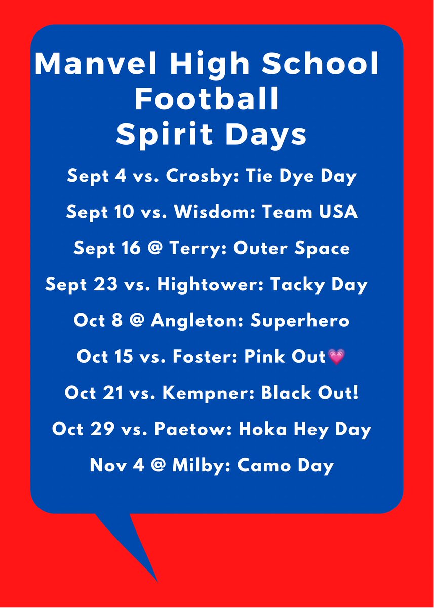 Spirit Days!!! Please join us in the fun while supporting our MAVS!
