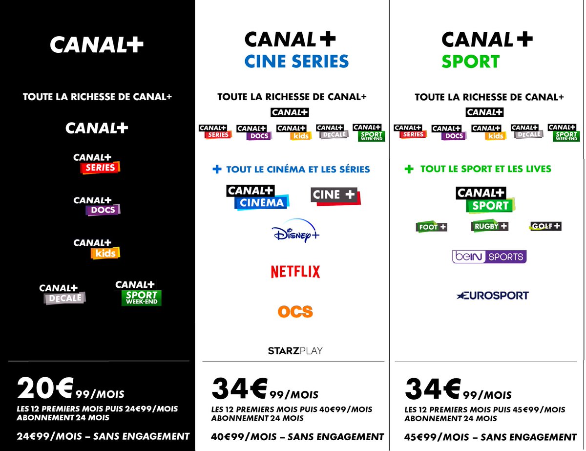 jjuramie's tweet photo. Dès le 9 septembre, 3 offres aux choix selon vos goûts à consommer sur tous vos écrans ! @canalplusgroupe #plussimple #plusriche #enjoy https://t.co/KLxJ0UxTAh
