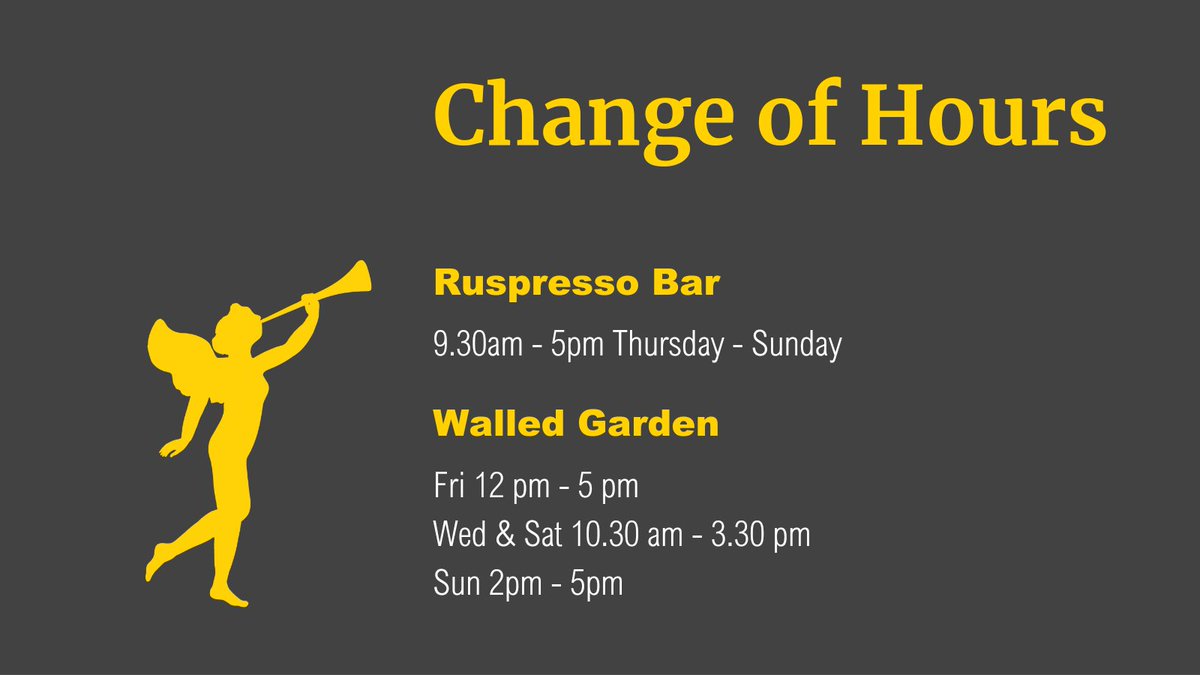 And so September begins... And with it some updated opening hours for the outdoor Ruspresso Bar and Walled Garden.
russborough.ie/visit
