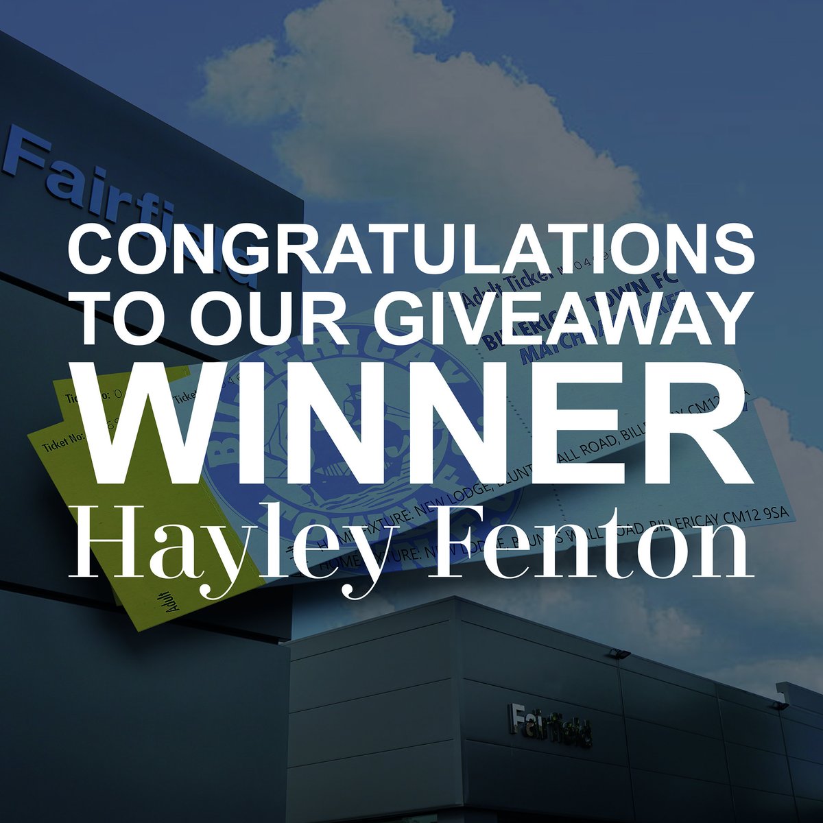 Fairfield_B's tweet photo. Congratulations to Hayley Fenton for winning our giveaway! We can't wait to see you at the game! 🔵⚽
In celebration of our sponsorship with @BTFC, you have won 2 tickets to a home game of your choice! 
Hayley, please send us a message to claim your prize. https://t.co/rTSAE7erir