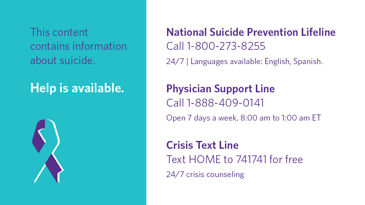 TW // Suicide September is Suicide Awareness and Prevention Month and over the next few weeks we will be sharing resources to bring to light the serious issue of physician suicide. #SuicideAwareness
