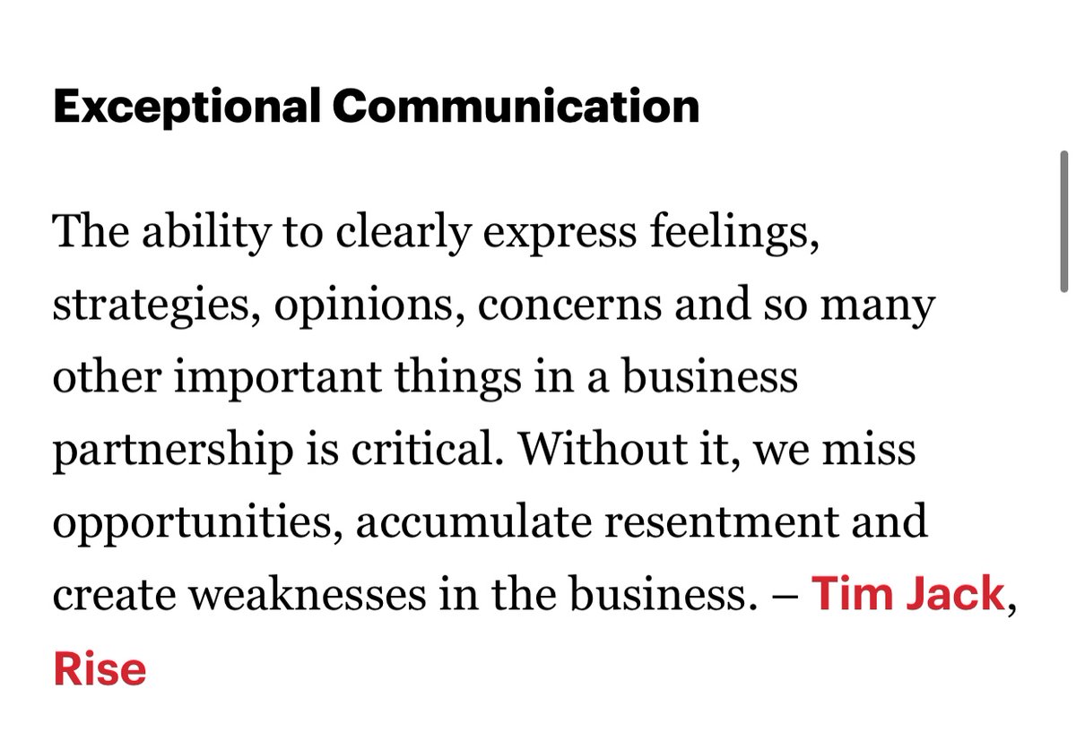 After having some amazing business partners (and some bad ones) in my life, I can tell you that communication is a major key to success! <a href="/rollingstone/">Rolling Stone</a> featured my answer in this article about finding potential biz partners. There’s lots of other great advice too, check it out!