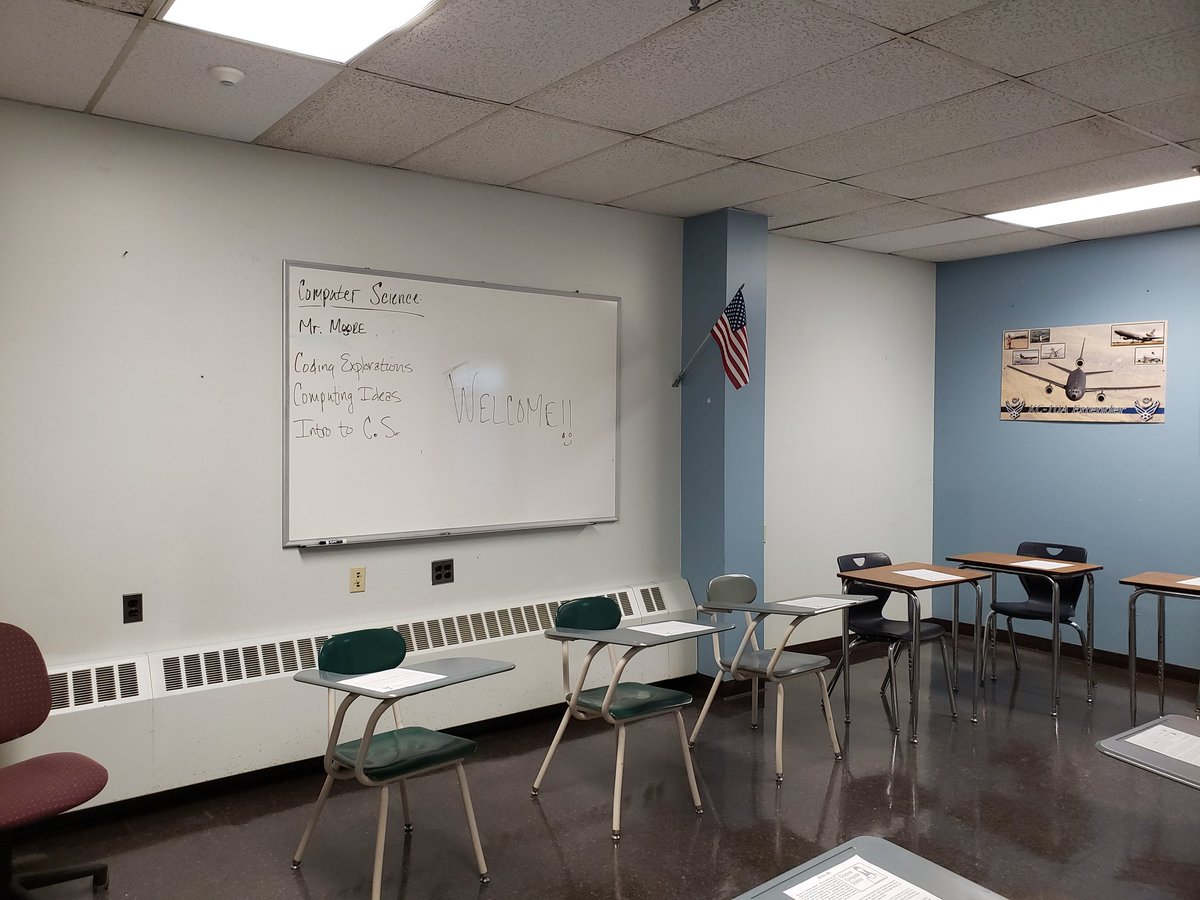 CSforLPS's tweet image. It&apos;s a temporary space, but we&apos;re still excited to have Steve leading our inaugural #CS courses at Lewiston High School!

Welcome back everyone. We can&apos;t wait to see what you accomplish this year.
#csforlps #CSed #EveryoneCanCode
