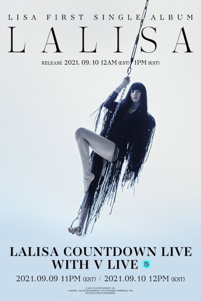 OFICIAL | #LISA ‘LALISA’ COUNTDOWN LIVE

#리사 #BLACKPINK #블랙핑크 #FIRSTSINGLEALBUM #LALISA #COUNTDOWNLIVE #20210909_11pmEST #20210910_12pmKST #VLIVE #20210910_12amEST #20210910_1pmKST #RELEASE #YG