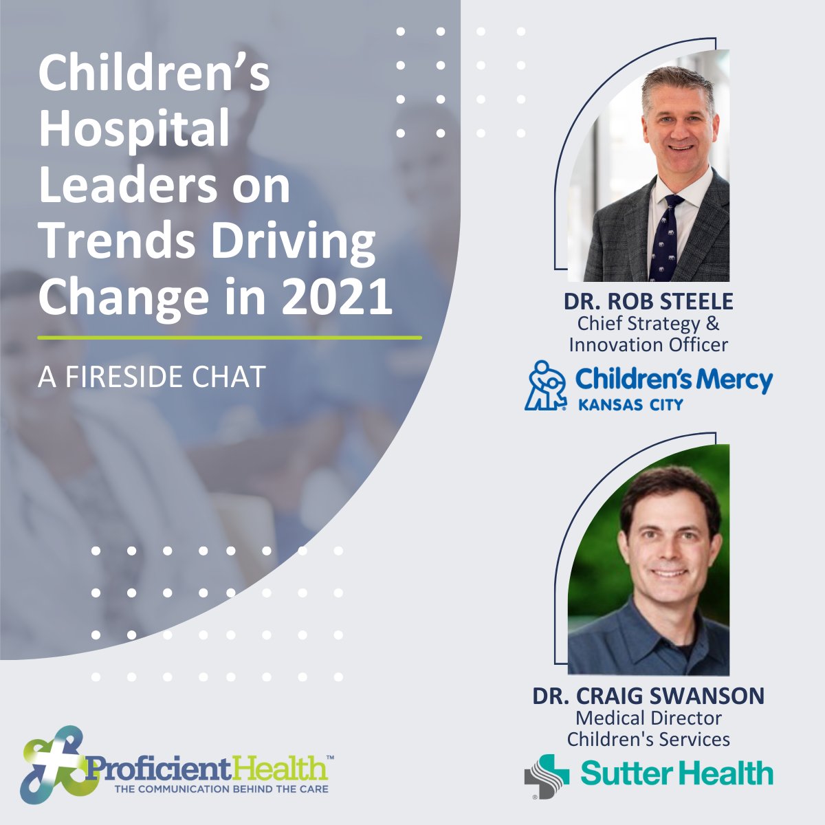 ProficientHTeam's tweet photo. Join us TOMORROW! Sutter Health and Children's Mercy Kansas City &amp; Proficient Health as we discuss key steps to modernize your organization while navigating the ever-evolving regulatory landscape. #healthcarewebinar

Click here to register: https://t.co/yxMoaycbCT https://t.co/ISViHe2sPW