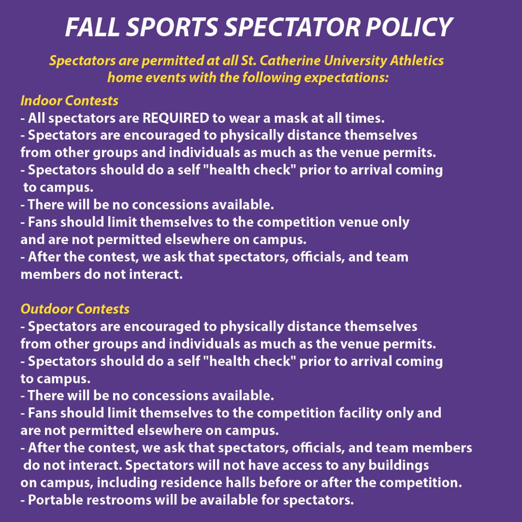 iiiiittttt’s game day Wildcat fans!! Matter fact, it’s the FIRST game day of the year, in the Butler Center, WITH SPECTATORS 🤩🤩 Hopefully see you tonight at home. 5pm JV and 7pm Varsity vs UW-River Falls.

p.s. see the attached pic for our spectator policy