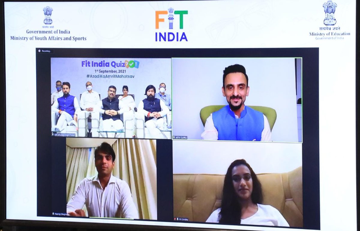 The #FitIndiaQuiz has been launched at the most opportune moment, especially when we are celebrating the #AmrutMahotsav and also at a time when our Olympians and Para-Olympians have inspired the country with their performances and have changed the way we look at sports.