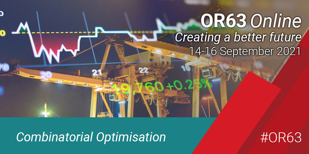 TheORSociety's tweet image. Join the #OR63 online #CombinatorialOptimisation stream on Thursday 16 September.
If you are intrigued by algorithmic techniques for solving combinatorial optimisation problems, this stream will be valuable to you!
Find out more: theorsociety.com/events/annual-…
#ThisIsOR #ORMS