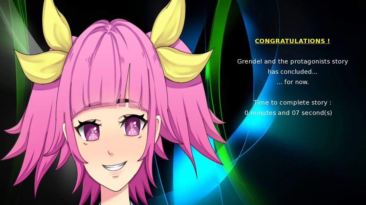 TriorityN's tweet photo. Just updated the game over screen for No Extra Regrets . Character graphics by Larvinlucas. #vn #visualnovel #vndev #nerftf #wtc22 #visnov #IndieGameDev https://t.co/ahQSMjH8hg