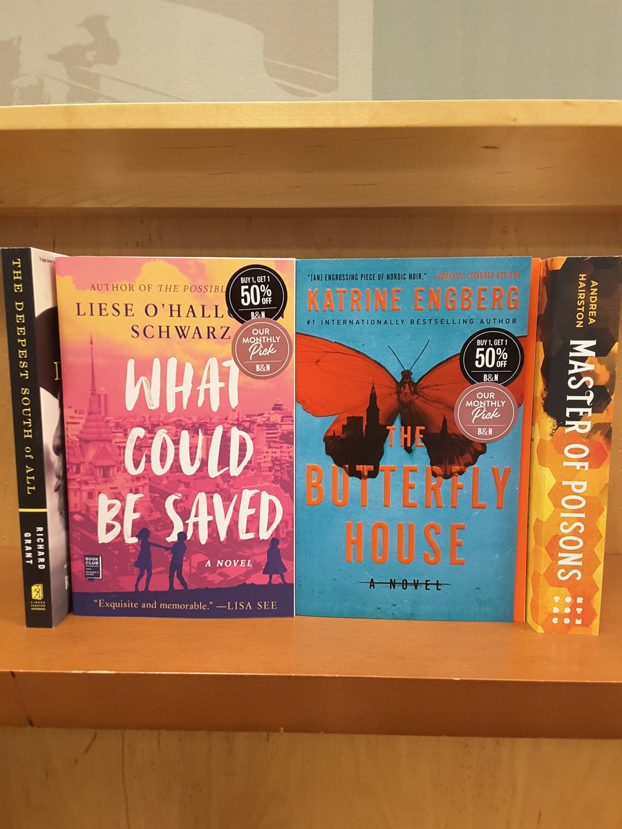 New month means new picks! Come in to our store and get September's #monthlybookpicks !
#TheButterflyHouse #MasterofPoisons #TheDeepestSouthofAll #WhatCouldBeSaved YOUR NEXT ADVENTURE AWAITS YOU! #barnesandnoble #mustread #readmorebooks #bnbooklove #bookstagram #booklover