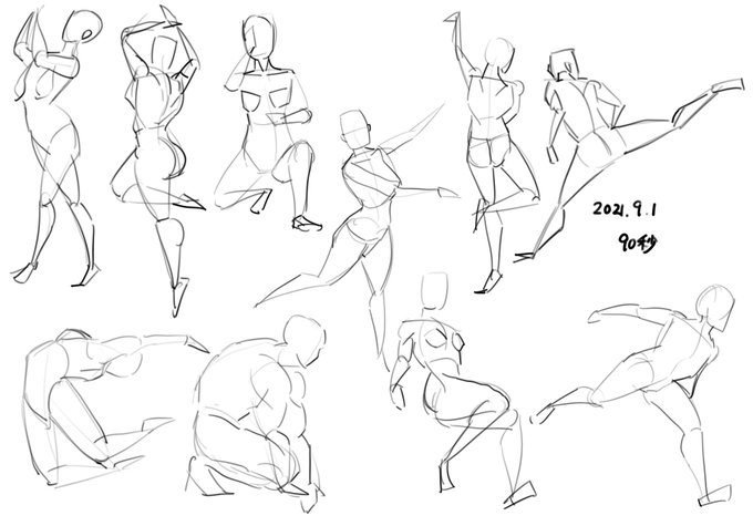 月始めのクロッキー成長確認
今日急にクロッキーの新しい描き方に目覚めた気がする
線が1ヶ月前より生き生きしてるような! 