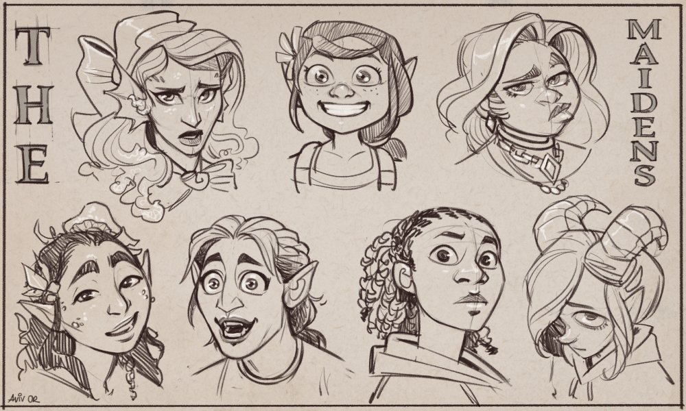 I love each and every one of these young ladies (and the double meaning of "fan art" for this show has just occurred to me). #TheSeven #Dimension20 