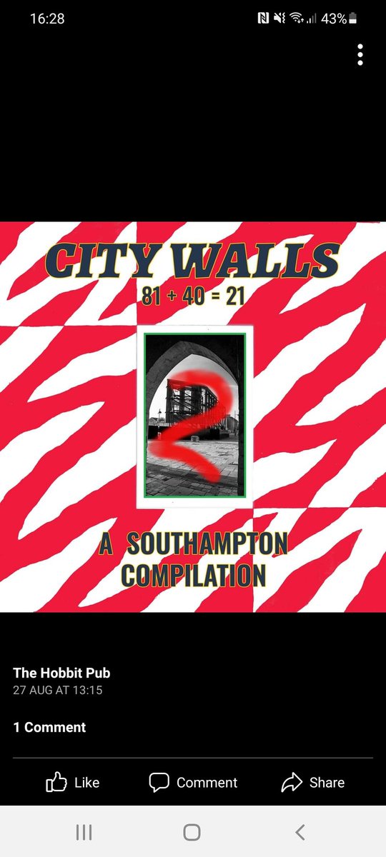 City Walls 2 - A Southampton Compilation is nearing its release! To celebrate the 40th anniversary of City Walls, Richard Williams is throwing a celebratory gig at The Hobbit on 3rd Oct! Tix available from £5 via link below

fb.me/e/1gyodKhwv

#CityWalls #LocalScene #Live