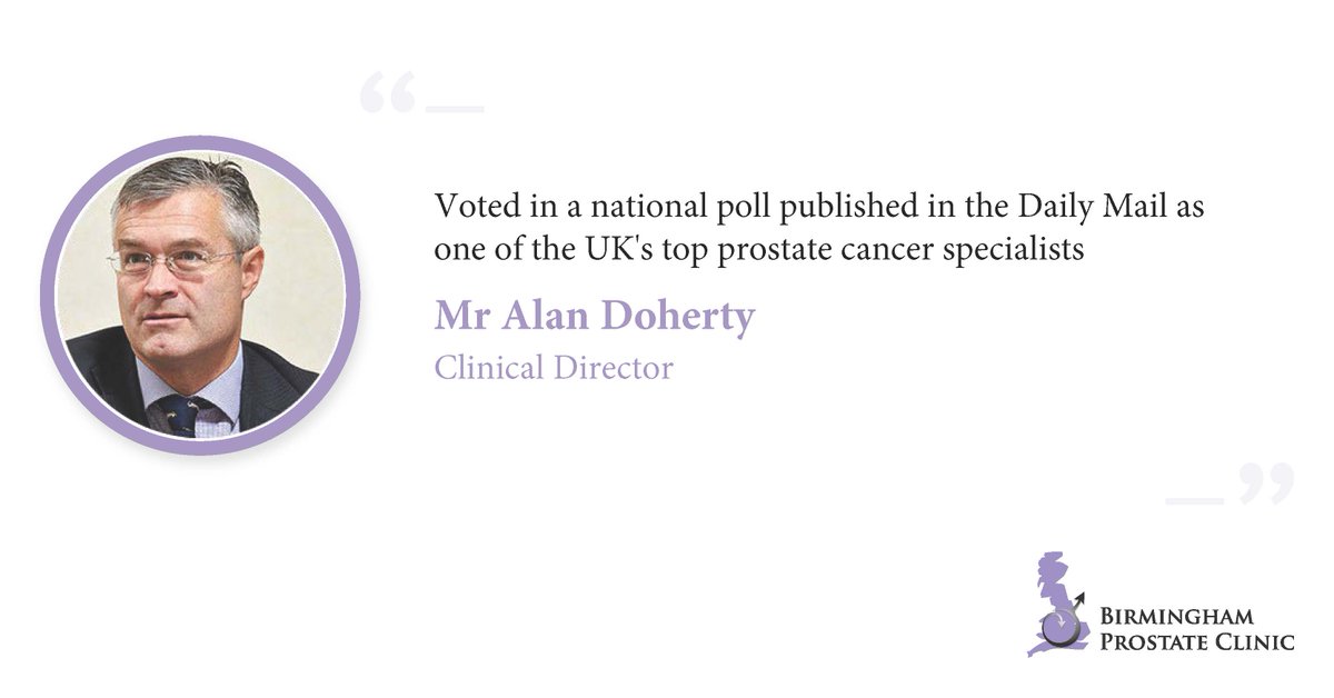 Mr Alan Doherty, Clinical Director at Birmingham Prostate Clinic who specialises in prostate surgery, was voted one of the UK’s top prostate cancer specialists, in a national poll of consultant urologists published in the Daily Mail. Read more: birminghamprostateclinic.co.uk/our-team/mr-al…
