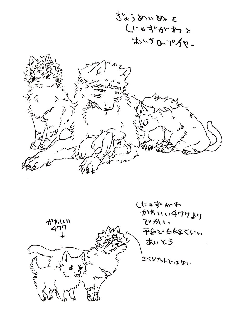 【ロマンスリクエストボックス】
討伐上弦1️⃣組の100%獣イラスト
※獣化 いぬねこうさぎです 