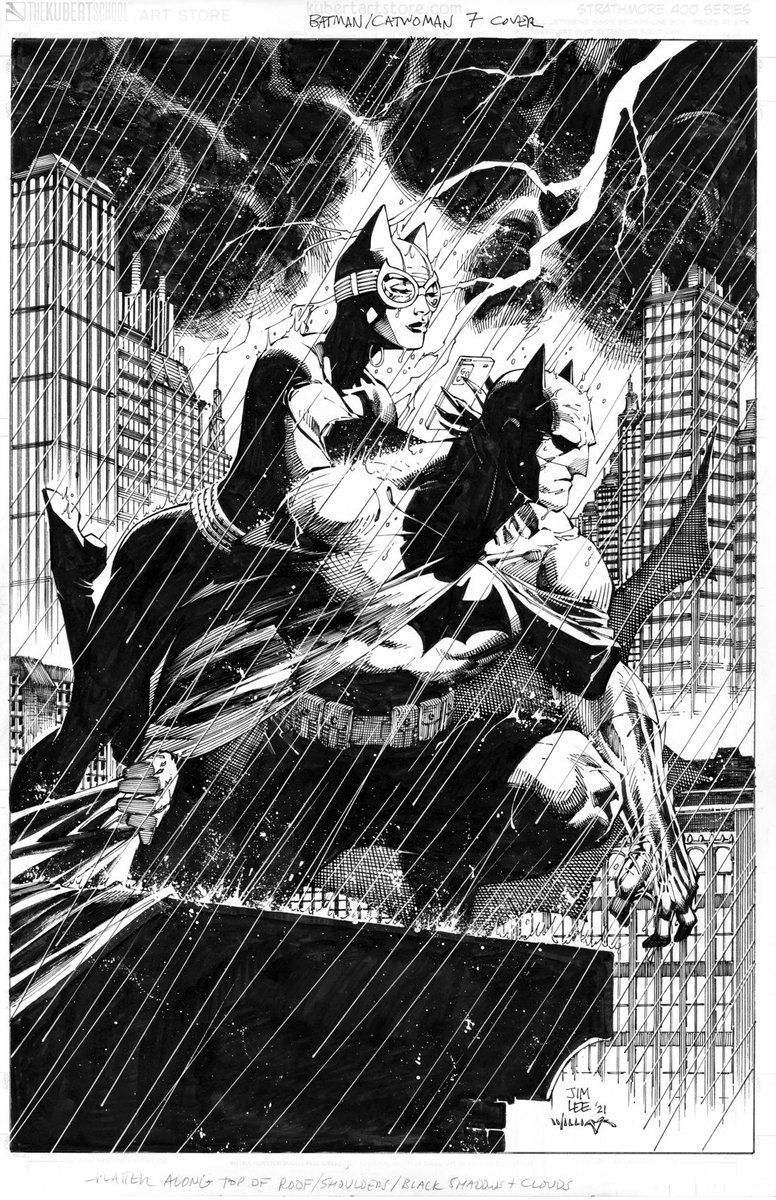 JimLee's tweet photo. The evolution of a cover. Pencils by me. Inks by @ScottW_inks. Colors by @sinccolor. Edited &amp; overseen by @ms_brittanyjean. Logos/ trade dress placement by @dccomics’ @DarranMRobinson. Story &amp; interior art by @TomKingTK &amp; @LiamRSharp! Look for it in stores this month! https://t.co/2DelKKnjbN