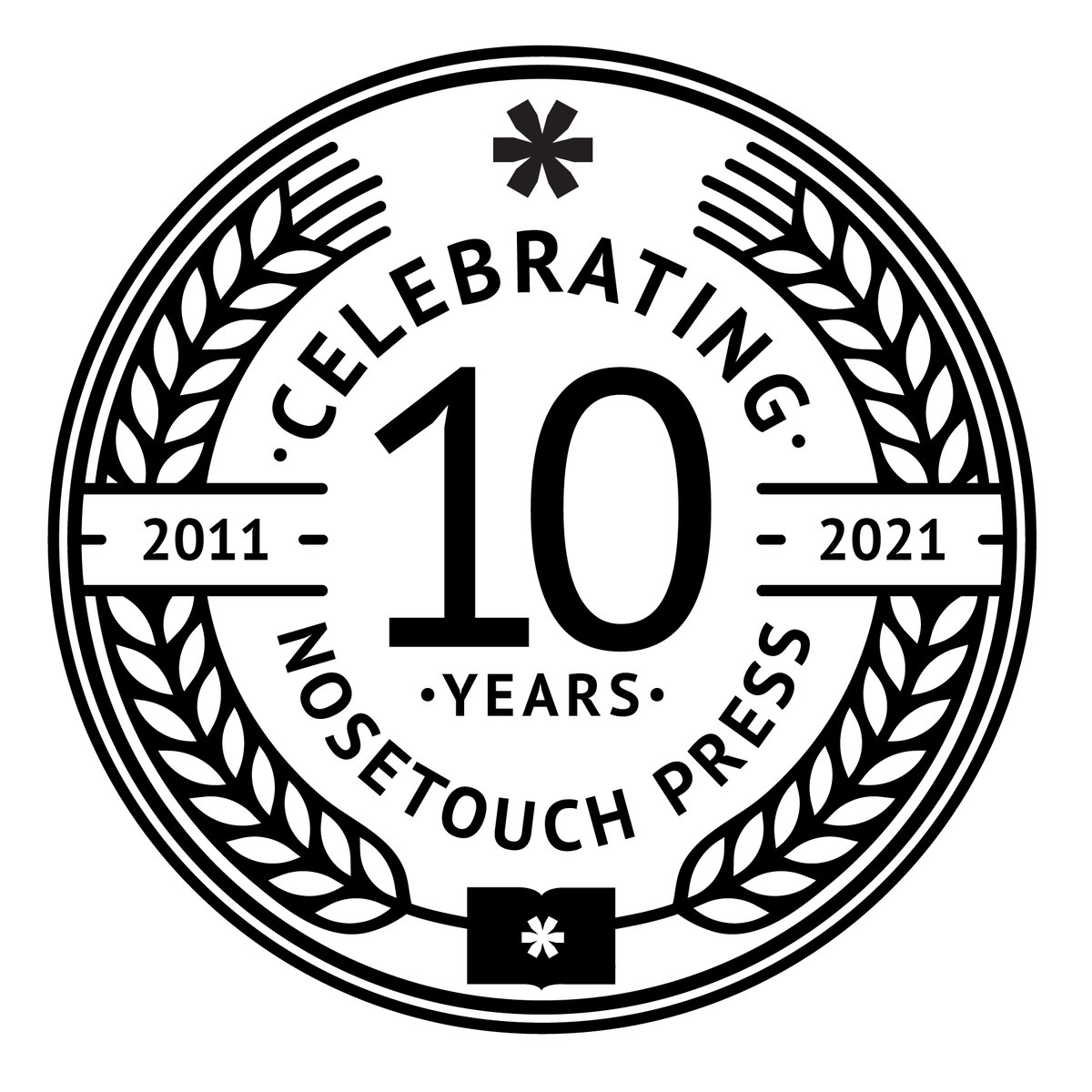 nosetouchpress's tweet photo. Happy 10th Anniversary to Nosetouch Press! #smallpress #indiebooks #wereoutthere #nosetouchpress 💜📚🖤🍾🥂 https://t.co/Tn9m4Gvr1l