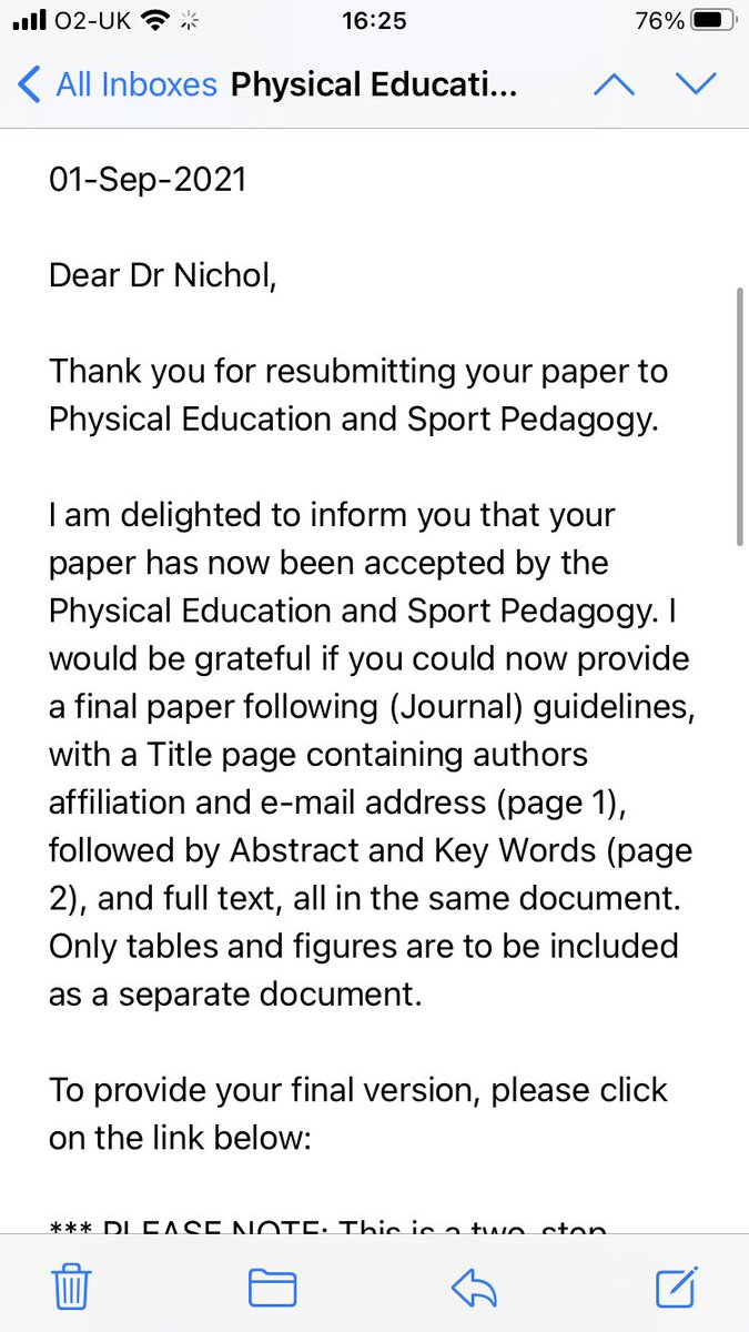 Great news to start the academic year - paper accepted in <a href="/sport_pedagogy/">Physical Education and Sport Pedagogy</a>!

Thanks to co-authors: Paul Potrac, <a href="/phil_hayes_13/">Phil Hayes</a>, <a href="/e_boocock/">Emma Ruth Boocock</a>, @will_vickery, @scholarlycoach8, @EdwardTHall