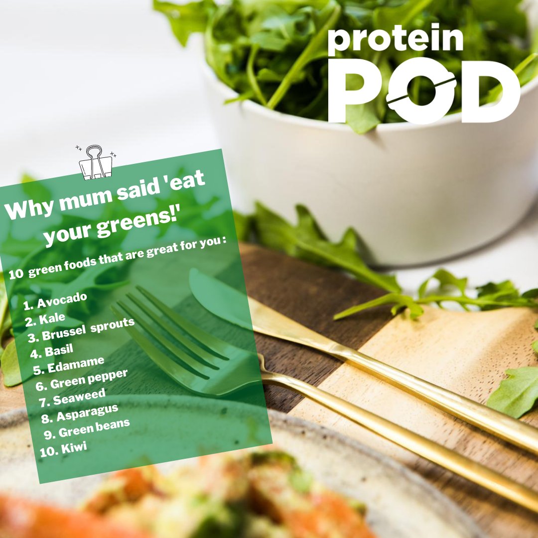PodProtein's tweet photo. Mum knows best!! How many can say they love 10/10 of these green super-foods?
#healthyfood #health #food #sport #wellness #quickmeals #protein #cookingfromscratch #cooking #newcastlefoodies #newcastle #newcastlefood #proteinpod https://t.co/q5B8TjUpHx