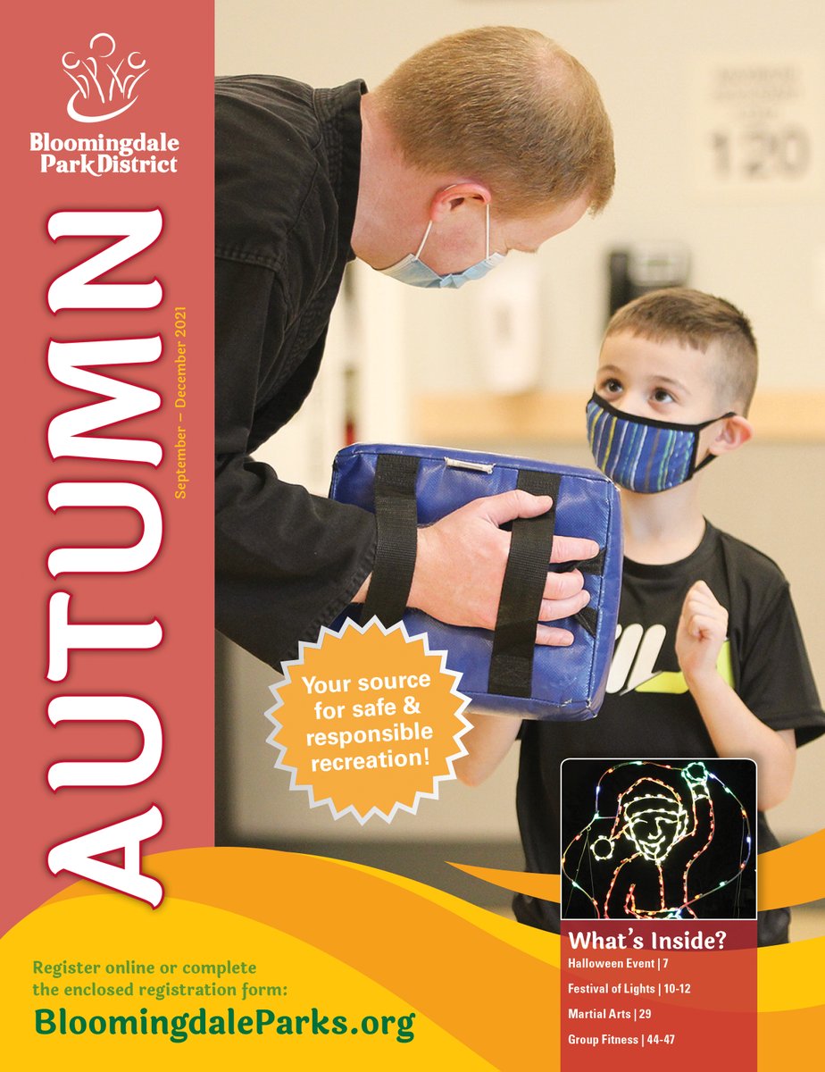 BlmngdaleParks's tweet photo. The fall program catalog is now available online at https://t.co/O5mE0ZQ72t. Additionally, registration is open for residents at https://t.co/jYkBaY2IdB. https://t.co/wkS99UAOaS