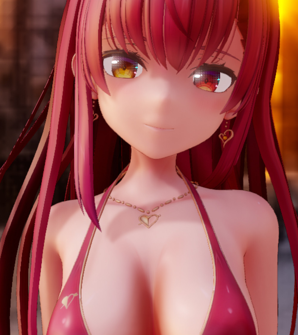 顔の法線変更試してたら こんな時間に😇
左が元で右が変更後です
少し顔の影が良くなったかな～と思います🤗 