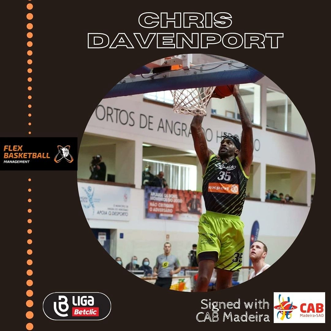 Flex Basketball Management (@flexbball) on Twitter photo 🚨 Signing Alert 🚨 2021-22
Congratulations to <a href="/cd_ihoop/">chris davenport</a> for signing with @CabMadeira . CD is a versatile all around forward with huge athleticism that can contribute in all categories! We looking forward to see again more highlight plays from Chris in LPB! ✍️🏀🇵🇹 🚨 Signing Alert 🚨 2021-22
Congratulations to <a href="/cd_ihoop/">chris davenport</a> for signing with @CabMadeira . CD is a versatile all around forward with huge athleticism that can contribute in all categories! We looking forward to see again more highlight plays from Chris in LPB! ✍️🏀🇵🇹