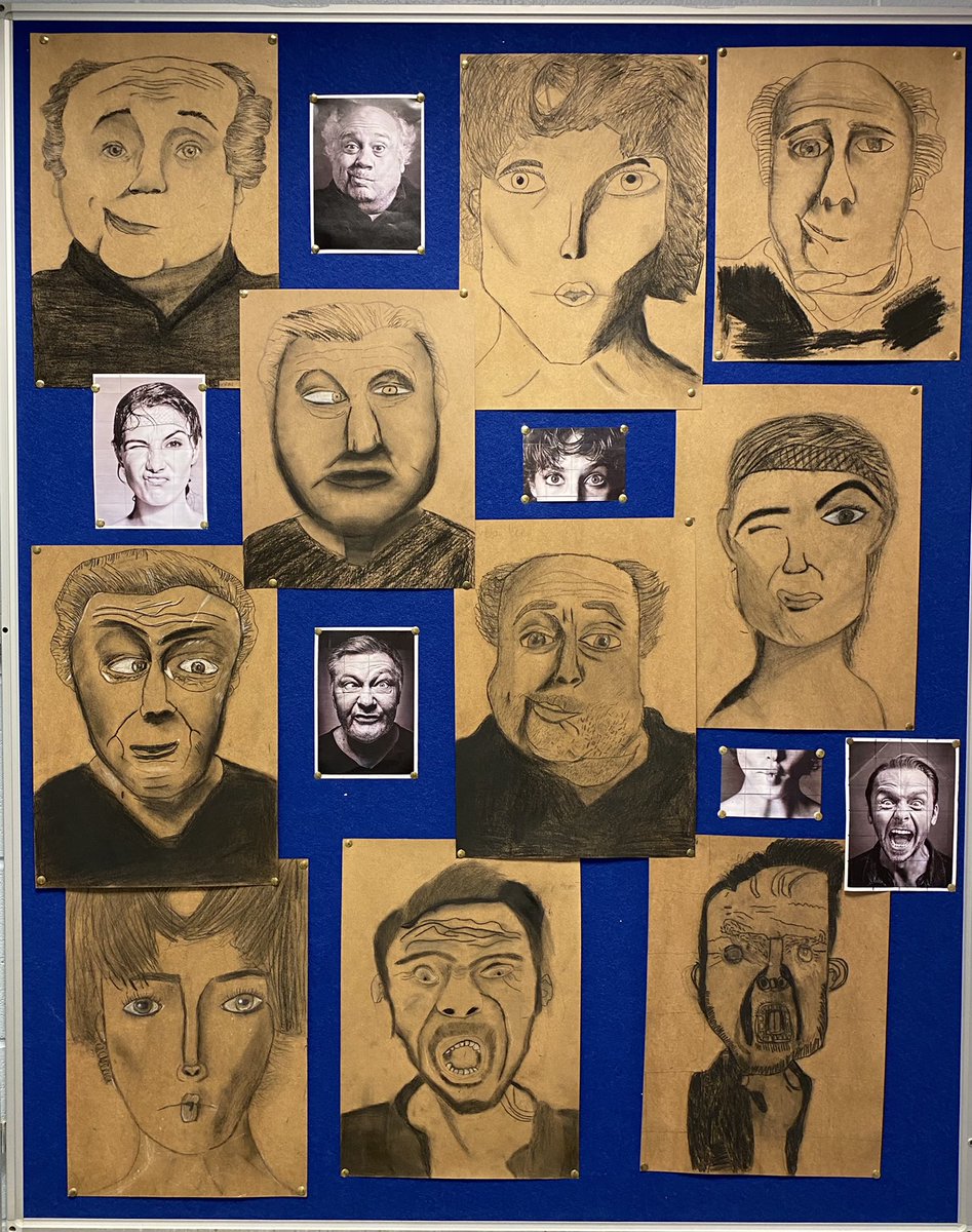 Ms Marshall Art (@ms_marshall_art) on Twitter photo S2 class doing a brilliant job of their Funny faces… they have learned how to scale up! Record accurate detail AND handle charcoal effectively!!! Well done guys! ⭐️ <a href="/StAndrewsArt/">St Andrew's A & D</a> @lucylolo84 S2 class doing a brilliant job of their Funny faces… they have learned how to scale up! Record accurate detail AND handle charcoal effectively!!! Well done guys! ⭐️ <a href="/StAndrewsArt/">St Andrew's A & D</a> @lucylolo84