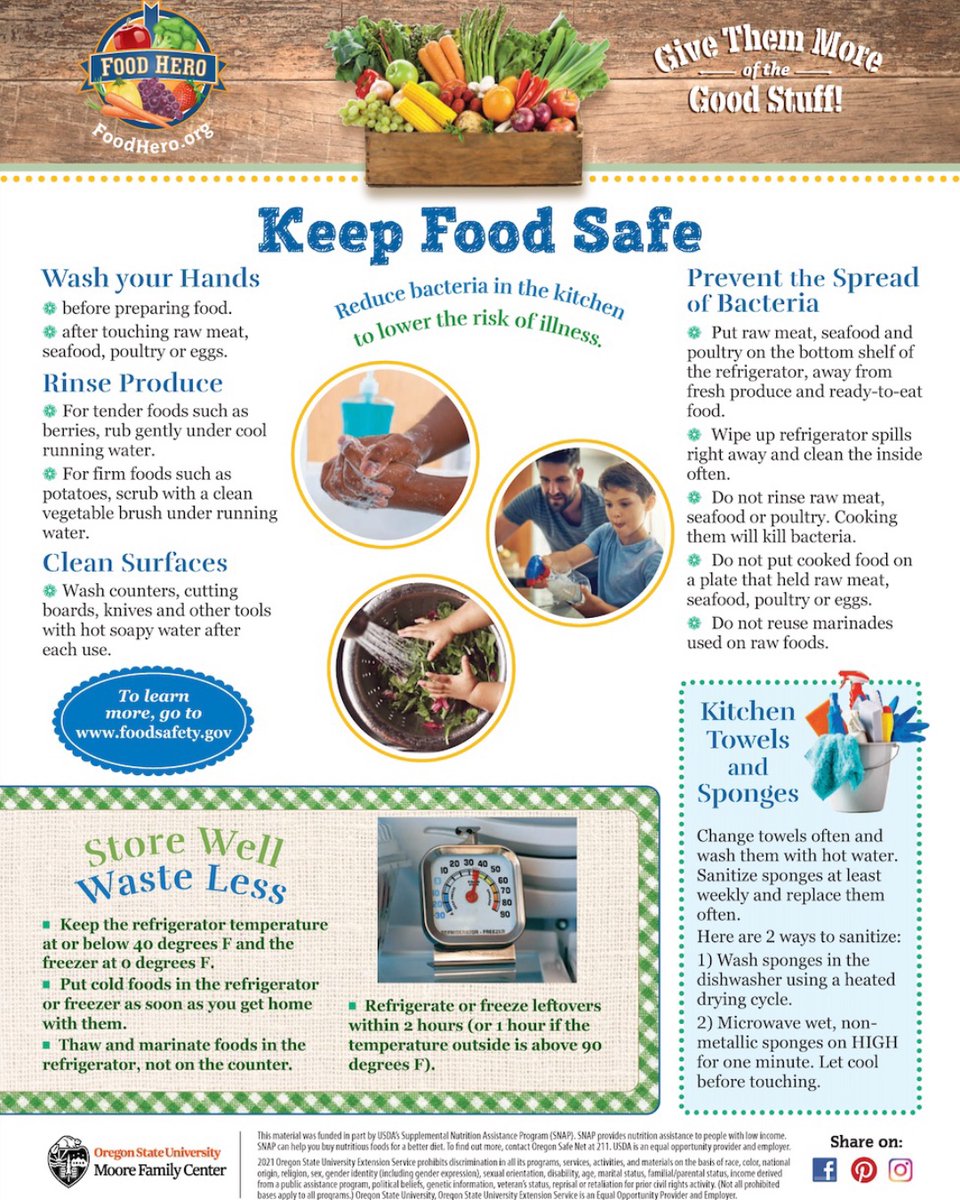 September is National Food Safety Education Month! Check out our new Food Hero Monthly and videos for food-safety tips and food-safe recipes! #FHmonthly #foodsafetyeducation #foodsaferecipes 

foodhero.org/magazines/keep…