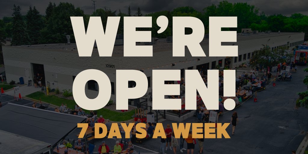 Sick of the Monday blues? We've got you covered! We are officially open 7 days a week. Stop in for a little football, crowlers to-go, or hang on the patio for a few beers. We'll be here.