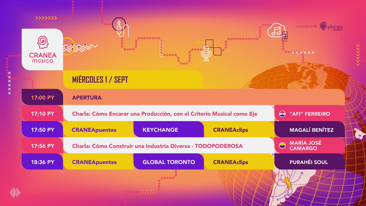 planeamusica's tweet photo. Cuenta regresiva para el inicio...⏳
Les dejamos el programa para hoy 
@Afiferreiro @todopoderosx @magalibenitez97 @PuraheiSoul @KeychangeEU #GlobalToronto https://t.co/vRAXkSdxJQ