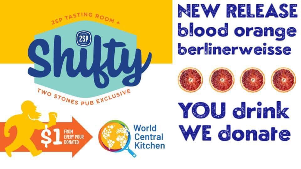 2SP Brewing Company (@2spbrewing) on Twitter photo A 2SP Tasting Room + Two Stones Pub Exclusive! New Release: Blood Orange Berlinerweisse ๐๐บ $1 from Every Pour is donated to the World Central Kitchen <a href="/WCKitchen/">World Central Kitchen</a>
You Drink. We Donate! Stop by 2SP Brewing Company or at any of our Two Stones Pub Locations to drink to donate! ๐บ A 2SP Tasting Room + Two Stones Pub Exclusive! New Release: Blood Orange Berlinerweisse ๐๐บ $1 from Every Pour is donated to the World Central Kitchen <a href="/WCKitchen/">World Central Kitchen</a>
You Drink. We Donate! Stop by 2SP Brewing Company or at any of our Two Stones Pub Locations to drink to donate! ๐บ