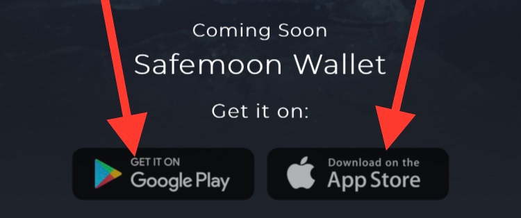 #SAFEMOON Official Website App Stores Buttons changed.
