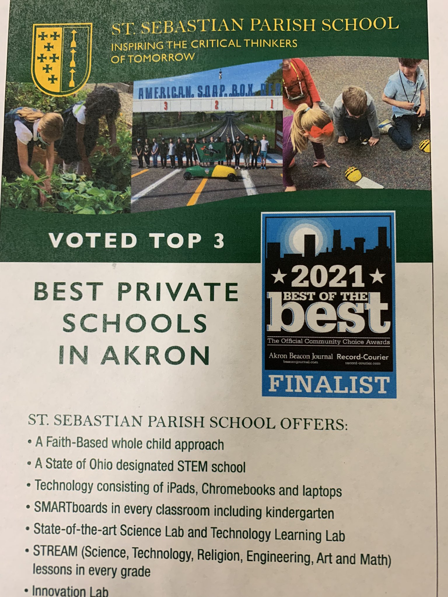 St. Sebastian School on X: &ldquo;St. Sebastian Parish School voted Top 