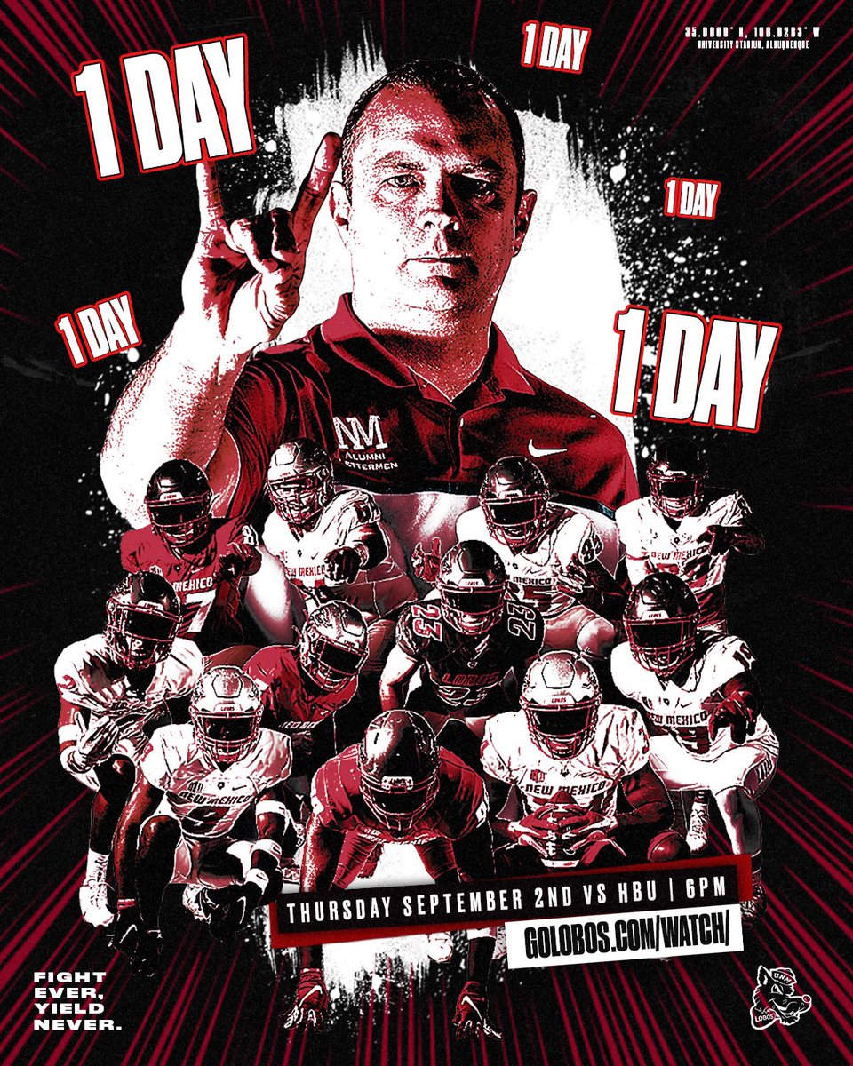dcaro_UNM's tweet photo. One more sleep. Go Lobos #WIN5 https://t.co/6jC2jPFtES