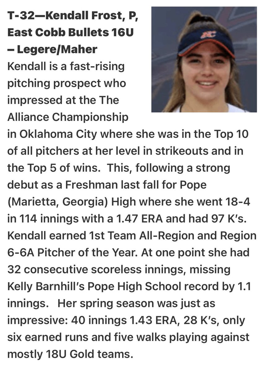 Super proud of my girl.   Thank you Extra Innings for this recognition.