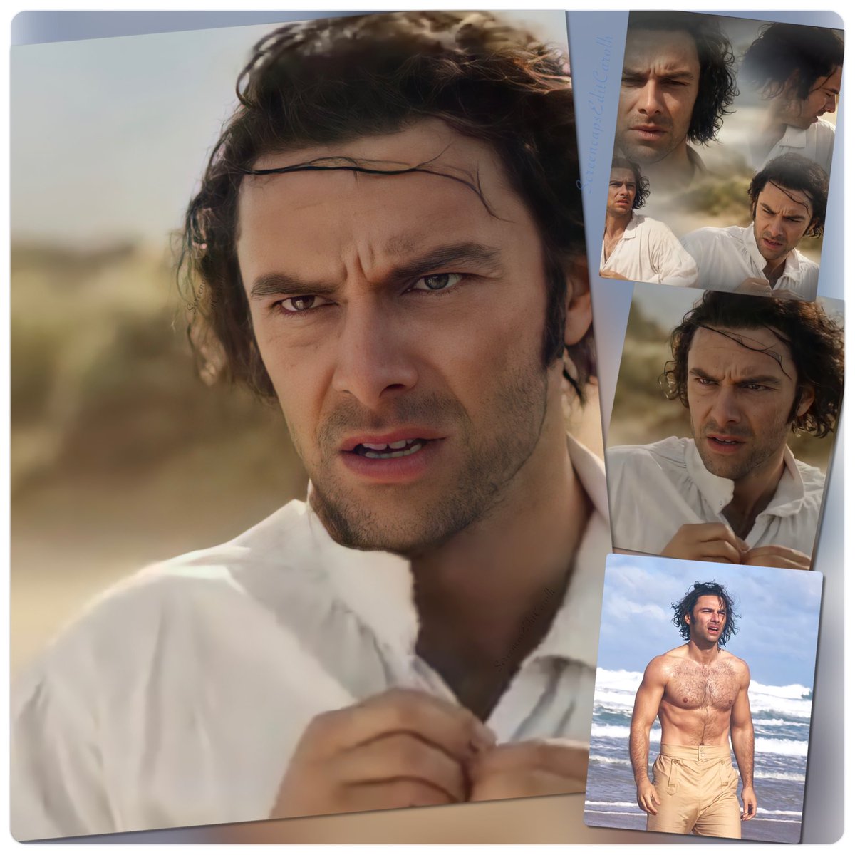 carol30449's tweet photo. Hi! All #WhiteShirtWednesday #WildHairWednesday..S4 opening scenes..you had me at the waves..๐ฅฐ๐ฅฐโฆ#Poldark #RandomRoss #AidanTurner..hope your day is going well..#AidanCrew ๐๐๐ https://t.co/VLC0opPRCY