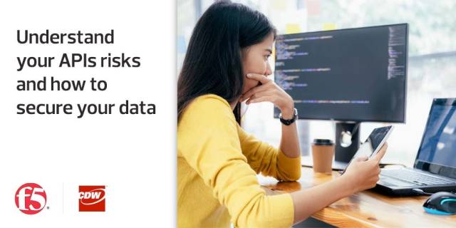 tbmarge's tweet photo. APIs can pose risks to your data and infrastructure. @F5 explains what you need to understand about these risks and provides 10 best practices for how to make your public-facing APIs more secure. #cdwsocial https://t.co/l5T9S9zdbL https://t.co/wLxnhHskbf