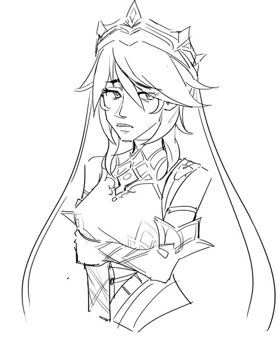 i feel bad for not posting for a while so ill share some genshin doodles i did for my friends on priv,, i know nothing about these too but; boobs 