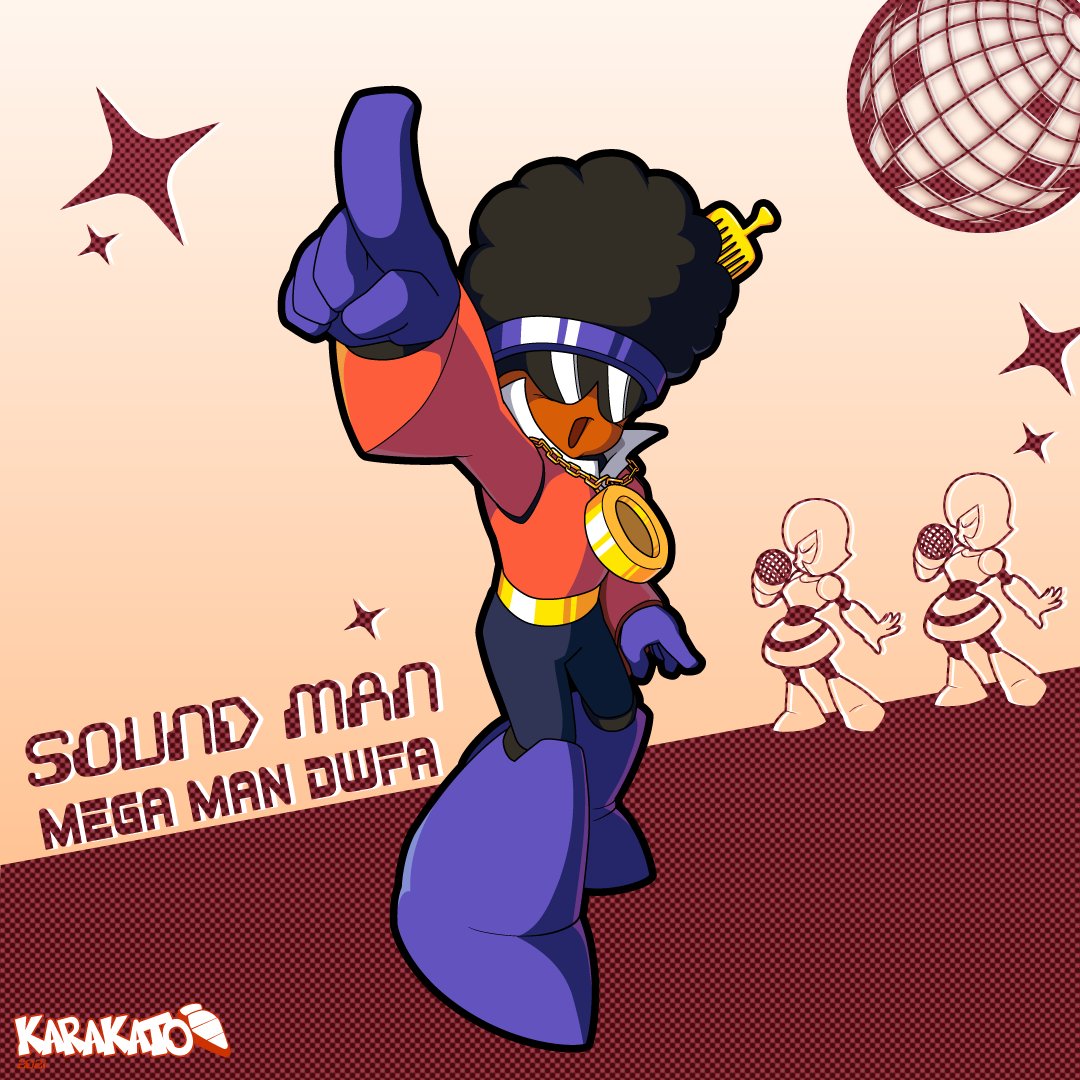 Made an artwork of Sound Man from <a href="/TheSkipper1995/">Jordan Delp</a>'s fangame, Mega Man Dr Wily's Final Attack. Tried to make it looks like an album cover.

#ロックマン #MegaMan