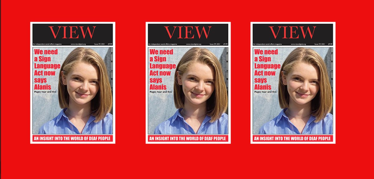 Cover of VIEW magazine - an insight into the world of deaf people.