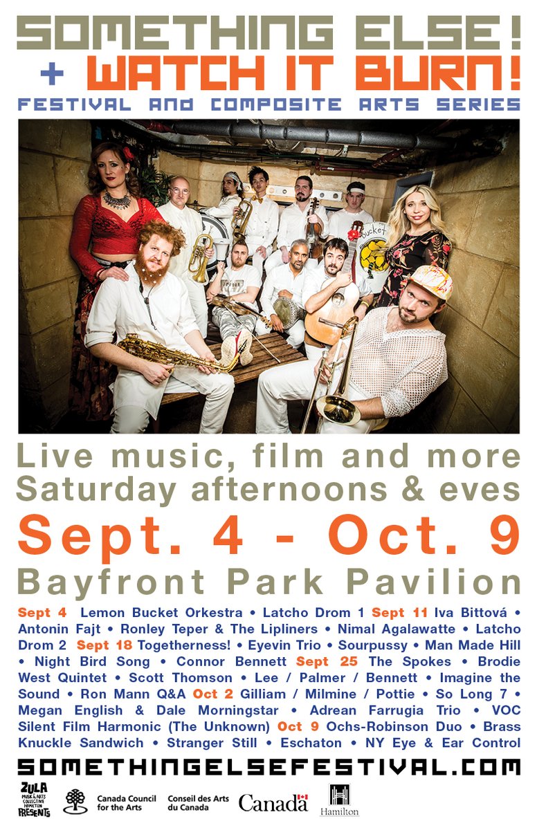Something Else! &amp; Watch it Burn! — 6 Saturdays — Sep 4 - Oct 9 — Bayfront Park - mailchi.mp/39b9f25c3226/s…  Part festival day, part mixed arts series event, this fall's 6 Saturdays are stellar, intrepid days in a beautiful, safe setting, plus food available!