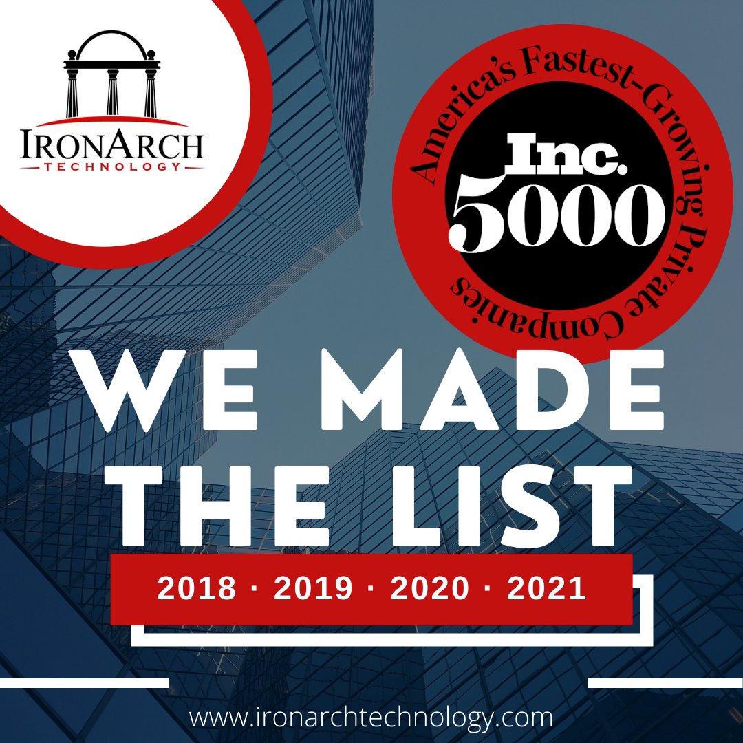 IronArchTech's tweet image. We made the list…..again! For the fourth consecutive year IronArch makes @inc5000 list, recognizing America’s fastest growing companies. Congratulations to the entire IronArch team. #ironarch #teamwork #incmagazine #inc5000 #smallbusiness #sdvosb

ironarchtechnology.com/ironarch-techn…