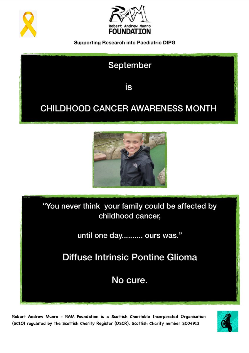 Please share 💚
#_RAMFoundation #RAMTeamBobo #DIPGawareness #DIPG #cancer #childhoodcancer #childhoodcancerawareness #ChildhoodCancerAwarenessMonth #BeatDIPG #EndDIPG