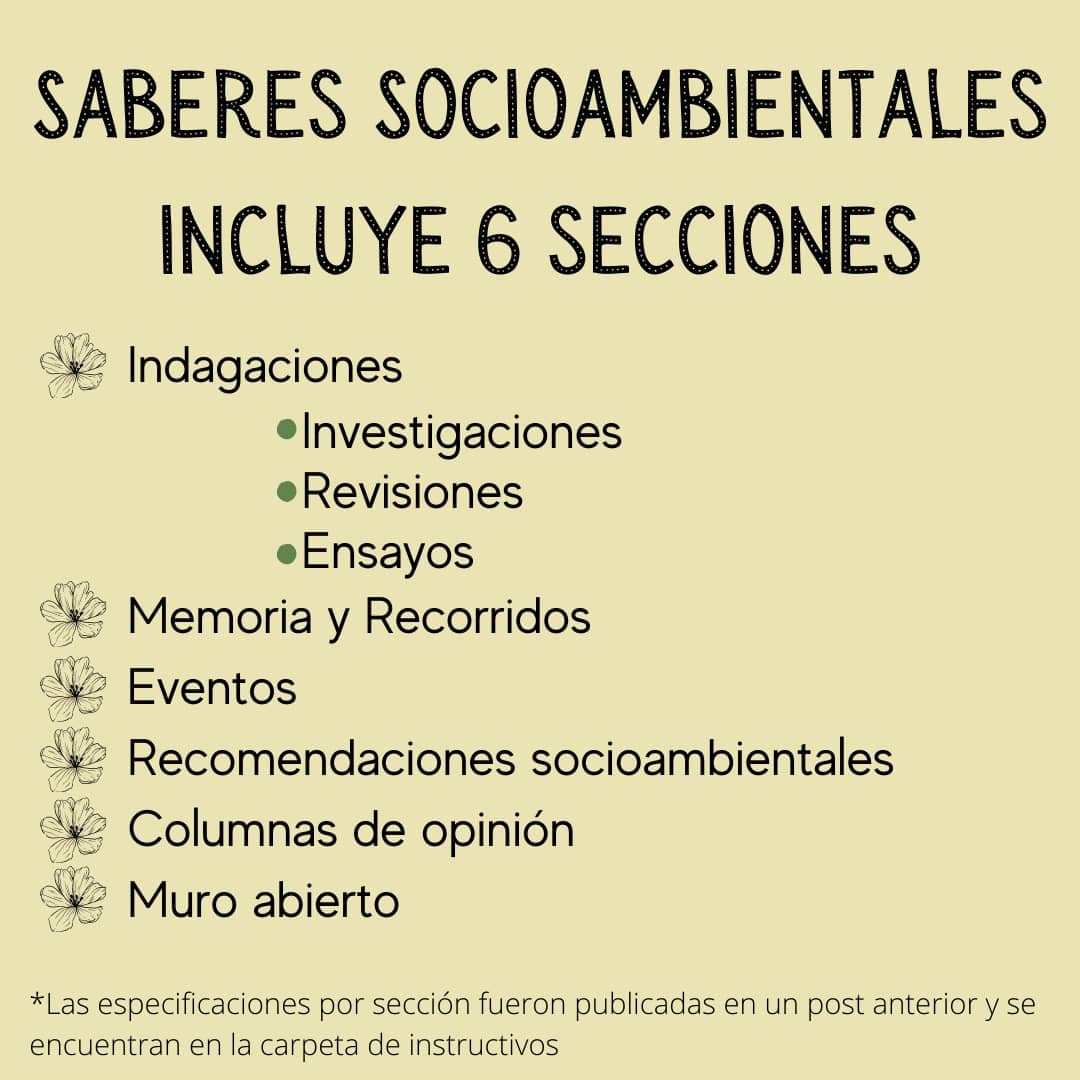 #saberessocioambientales
Se acerca la fecha límite para envío de contribuciones para el primer volumen de la revista Saberes Socioambientales de la <a href="/sosoet_chile/">Sociedad Chilena de Socioecología y Etnoecología</a> Encuentra las instrucciones para los y las autoras en el siguiente link bit.ly/3zHBrNI
