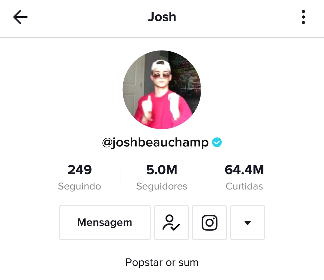 JoshBCharts's tweet photo. 📊| Com mais de 64 Milhões de curtidas acumuladas, Josh acaba de atingir 5 Milhões de seguidores no TikTok! https://t.co/vWRaswSxLE