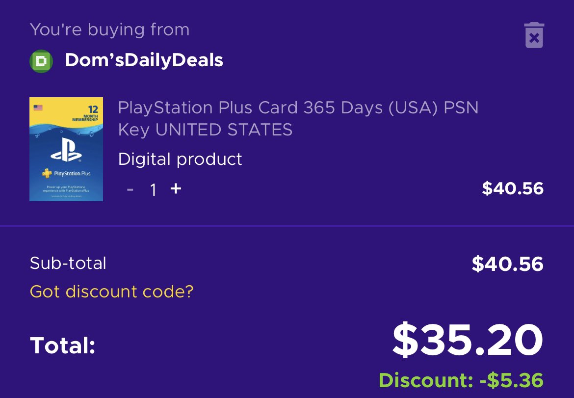 Playstation Plus - 12 Month Subscription USA, PSN