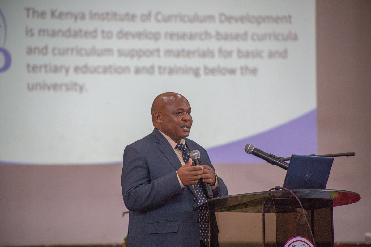 KICDKenya's tweet photo. Stakeholder engagement with Kabarak University family on September 1, 2021.
Senior Deputy Director, Educational Media Directorate John Kimotho explains how different platforms are used to disseminate CBC content.
#CurriculumReforms https://t.co/nZ2xgAi8G4