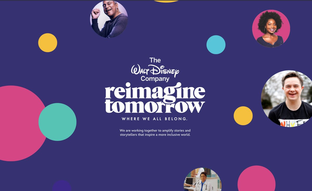 WaltDisneyCo's tweet photo. Today, The Walt Disney Company launches the @ReimagineTmrw digital destination, Disney's first large-scale platform for amplifying underrepresented voices and untold stories. Let's #ReimagineTomorrowTogether: https://t.co/KYXhMPzWhF https://t.co/zGfnQI1A7Y