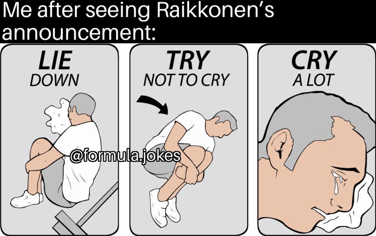 FormulaJokes's tweet photo. Well… this is the end, #KimiRaikkonen Will retire from #F1 at the end of the year :( https://t.co/3t7TUo8zV0